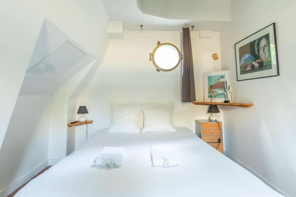 Villa Grande péniche 4 ch - 10 pers -Paris - Ile de Puteaux- terrasses Extérieur photo